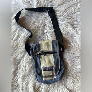 Jansport Slim Crossbody/Backpack  blue and beige